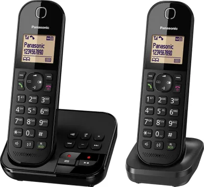 Zdjęcie produktu dla Panasonic DECT KX-TGC422, automatyczna sekretarka, niskie promieniowanie, kolor: czarny