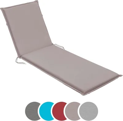 Produktbild von sleepling - Gartenliege Auflage, Polster Sonnenliege, 190 x 58 cm, 6 cm dick, grau