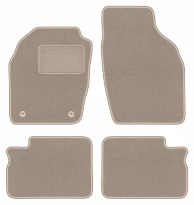 Produktbild von Velours-Fußmatten für Opel Agila A 2000-2007 (Schrägheck) – 4-tlg, Beige, passgenau – Wielganizator LUX