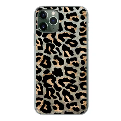 Produktbild von MuchoWow® Handyhülle Schutzhülle Hülle für iPhone 11 Pro Tiermuster - Panther - Braun Silikon Softcase Handy Hülle - Handy