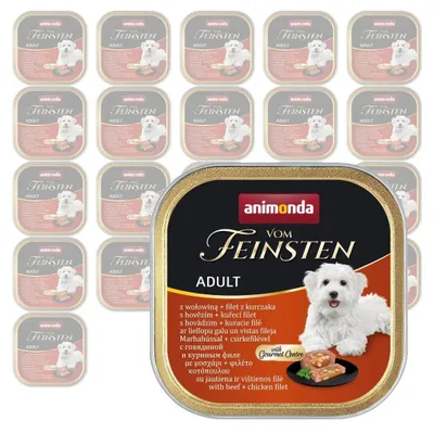 Produktbild von Animonda Vom Feinsten Adult 22x150g Nassfutter für Hunde mit Rind- und Hühnerfilet