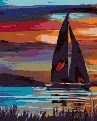 Produktbild von Zuty - Malen nach Zahlen - SEGELBOOT AUF DEM SEE, 40x50 cm, mit Keilrahmen (bereits gespannt)