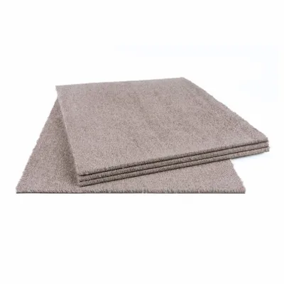 Produktbild von Selbstliegende Teppichfliesen flauschig Velours Teppich Fliesen grau braun für Schlafzimmer Wohnzimmer Velour Teppichbodenfliesen in 50x50 cm