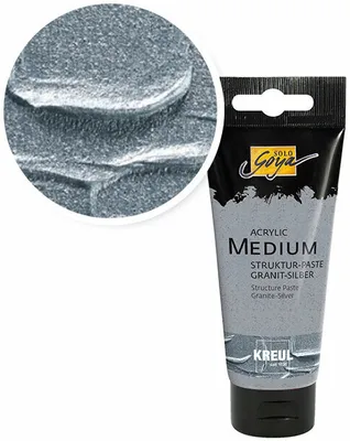 Obrázek produktu pro Kreul Solo Goya Granite Strukturovací pasta 100 ml Silver