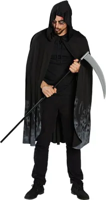 Produktbild von Ghostcape Umhang Cape Geist schwarz Karneval Halloween Kostüm