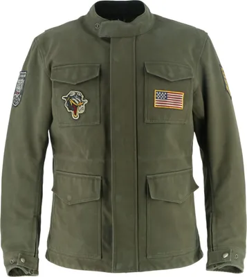 Produktbild von Von Dutch X Helstons Warrior Motorrad Textiljacke, grün, L