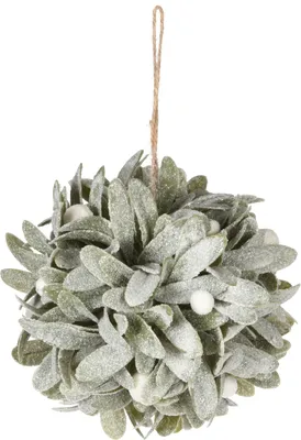 Immagine prodotto di Palla decorativa appesa Foglia 11 cm, bacche bianche
