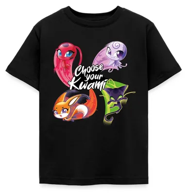 Produktbild von Spreadshirt Miraculous Choose Your Kwami Kinder T-Shirt, 110/116 (5-6 Jahre), Schwarz