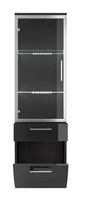 Produktbild von Hochschrank mit Glastür anthrazit