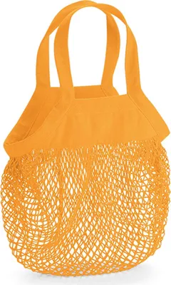 Immagine prodotto di Westford Mill W151 | Mini borsa a rete in Cotonelogico - 100% Cotonelogico - Colore: Ambra - Dimensioni: 34 x 12 cm