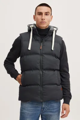 Produktbild von BLEND BHJens Herren Weste Steppweste Outdoor Weste mit Kapuze Stehkragen Eingrifftaschen Regular fit