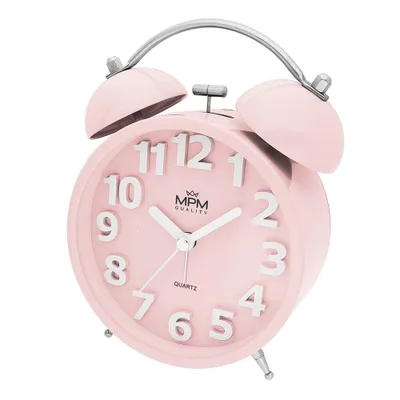 Obrázok produktu pre Kovový budík Happy Morning MPM C01.4056.21, svetloružový