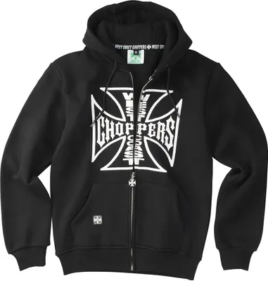 Produktbild von West Coast Choppers Og Logo Reißverschlusspullover Schwarz XL Herren Schwarz XL