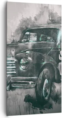 Produktbild von Bild auf Leinwand - Leinwandbild - Auto Retro - 65x120cm - Wand Bild - Wanddeko - Wandbilder - Leinwanddruck - Bilder - Kunstdruck - Wanddekoration - Leinwand bilder - Wandkunst - PA65x120-3834