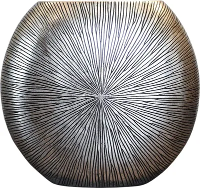 Immagine prodotto di Vaso da terra ATENA in fibra di vetro, argento solido, 55x50 cm