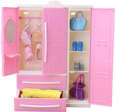 Produktbild von Puppenschrankgarderobe Kleidungs ​​Organizer für Mädchenkleidung und Accessoires Lagerung