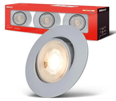 Productafbeelding van LED inbouwspots, 68mm, set van 3, platte inbouwlampen, inbouwspots, 230V