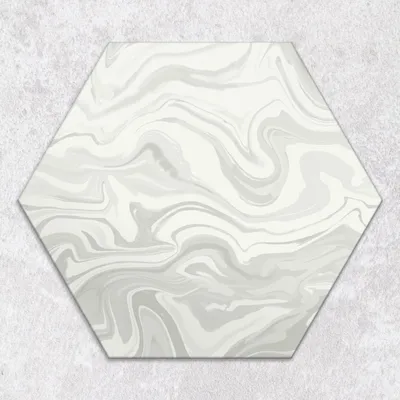 Produktbild von Glas-Herdabdeckplatten Glaskeramikkochfeld-Abdeckung Spritzschutz Glas Hexagon Schneidebrett 40 cm Marmor