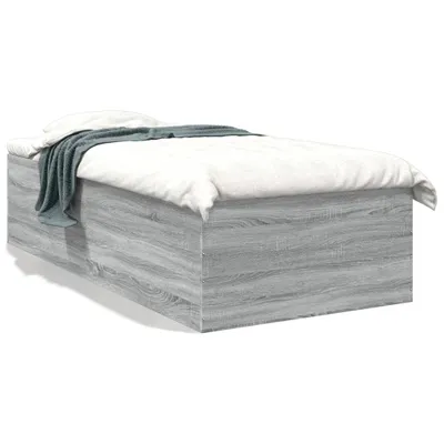 Obrázek produktu pro vidaXL Postel Grey Sonoma 90x190 cm Dřevěný materiál