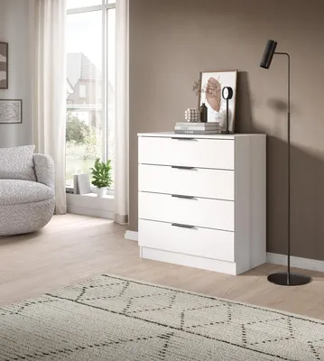 Produktbild von Kommode >Kopenhagen< in Weiß - 74x80x35cm (BxHxT)