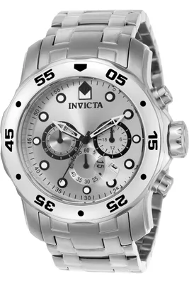 Obrázek produktu pro Invicta Pro Diver - SCUBA 0071 Pánské Hodinky - Quartz Hnutí - Nerezová Ocel s Stříbrným Ciferníkem - 48 mm