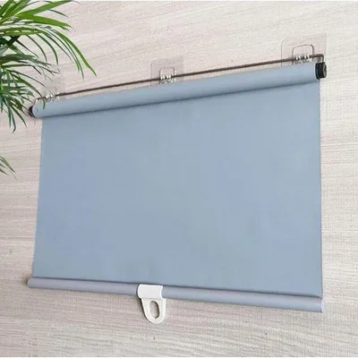 Image de Store à enrouleur automatique - 50 x 200 cm - Store de fenêtre sans perçage - Rétractable automatiquement - Store pour toit ouvrant - Gris