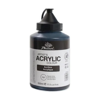 Immagine prodotto di Phoenix Acrylfarbe, 500 ml, Grigio di Payne