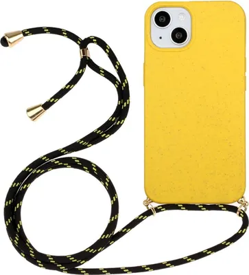 Produktbild von Hülle für Apple iPhone 14 Handyhülle Silikon Case Handykette Cover Band Gelb