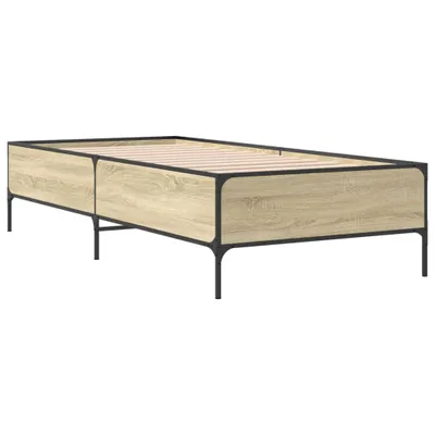 Produktbild von Bettgestell Sonoma-Eiche 90x200 cm Holzwerkstoff und Metall