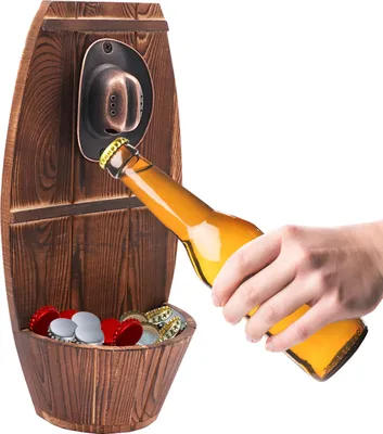 Produktbild von Wand Bierflaschenöffner Flaschenöffner mit Auffangbehalter Cowboyhut-Design