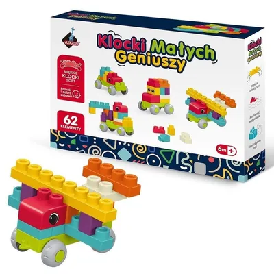 Zdjęcie produktu dla Klocki Soft Małych Geniuszy 62 elementy