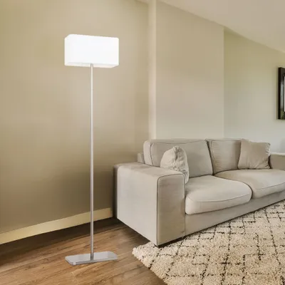 Produktbild von LED Stehleuchte aus Nickel und Textil