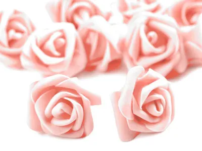 10 x Deko Rose / Rosenblüte / Rosenkopf 4cm zartrosa