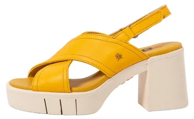 Image de Art Sandales à talons pour Femme 1990 NAPPA YELLOW / EIVISSA Couleur Jaune