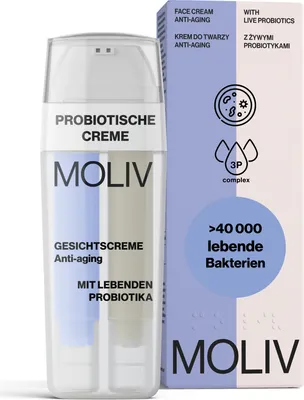 Produktbild von MOLIV Gesichtscreme mit lebenden Probiotika. Anti-Aging 30 ml