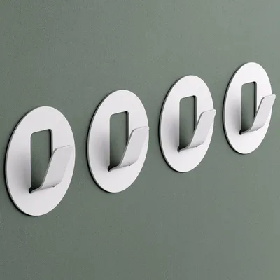 Produktbild von Mai & Mai Kleiderhaken 4 Stück Wandgarderobe Wandhaken aus Aluminiumlegierung Garderobenleiste Garderobenhaken 55mm Weiß Stalo-16