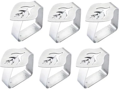 Produktbild von Tischklemmen 6er Pack, für dicke Tische, Außen, Büro, 4,6 cm Klemmen