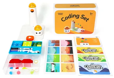 Produktbild von Programmierbar Roboter Kinder ab 4-10 Programmierbarer Roboter Spielzeug Bausatz mit DIY Physikalische Programmiermodul für Anfänger No App Coding Set