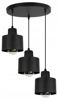Produktbild von Moderne LED Pendelleuchte Schwarz mit Lampenschirm – Hängelampe Deckenleuchte