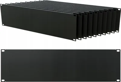Zdjęcie produktu dla Zestaw 10X Maskownica Rack 19" 3U Panel Maskujący Do Szafy Rack Czarny
