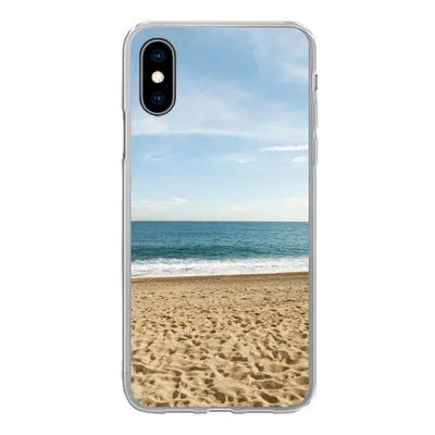 Produktbild von MuchoWow® Handyhülle Schutzhülle Hülle für iPhone X Strand - Sand - Meer Silikon Softcase Handy Hülle - Handyhülle