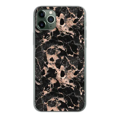 Produktbild von MuchoWow® Handyhülle Schutzhülle Hülle für iPhone 11 Pro Max Marmor - Rose - Muster - Chic Silikon Softcase Handy Hülle - Schutz