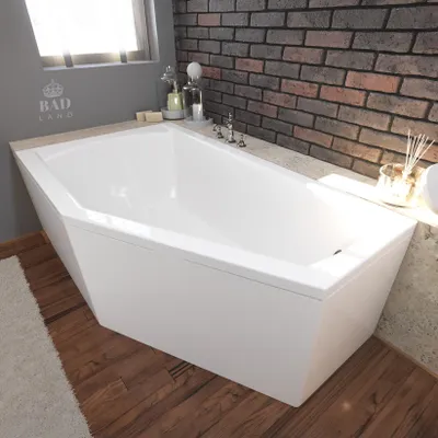 Produktbild von BADLAND Eckbadewanne Badewanne Selena 150x90 Links mit Acrylschürze | Ablauf  & Füße GRATIS
