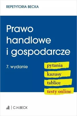 Productafbeelding van Prawo handlowe i gospodarcze. Pytania. Kazusy. Tablice. Testy online