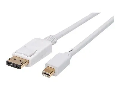 Produktbild von TECHLY 2 m DisplayPort/Mini DisplayPort AV-Kabel für Monitor, Audio-/Video-Gerät, Computer - Zweiter Anschluss: 1 x 20-pin Mini DisplayPort 1.2 Digital Audio/Video - Male - Unterstützt bis zu3840 x 2160 - Golden Beschichteter Stecker - Golden Beschichteter Kontakt - 32 AWG - Weiß