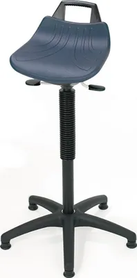 Produktbild von Stehhilfe PolyurethanIntegralschaum Sitz-H.610-860mm Ku.-Fußkreuz Bodengleiter LOTZ 3665.01