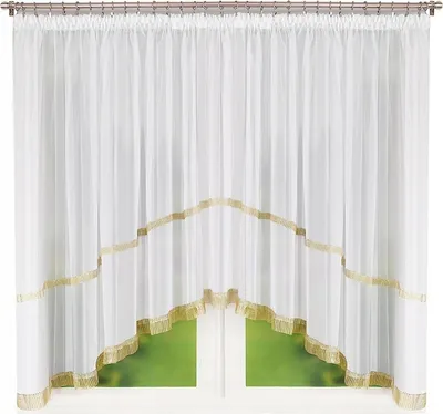 Produktbild von Fasttrade Fenstergardine Gardine 400x150 cm Zirkonia Golden Band Fertiggardine