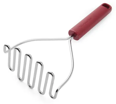 Produktbild von KitchenAid KHA008OHEREG Kartoffelstampfer rot Edelstahlkopf Spülmaschinenfest