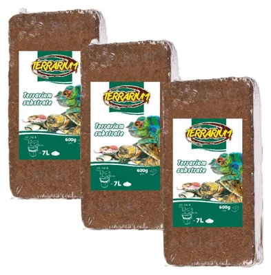 Produktbild von TATRAPET Terrarienbodengrund Kokosfaser Terrarium, 3 × 600 g (Set: 3 Stück)