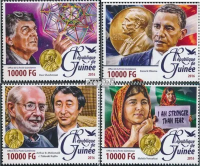 Produktbild von Briefmarken Guinea 2016 Mi 11756-11759 (kompl. Ausgabe) postfrisch Die Nobelpreisträger